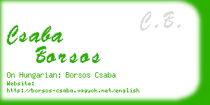 csaba borsos business card